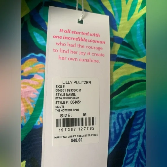 Lilly Pulitzer Etta top and run around hat - Picture 5 of 7